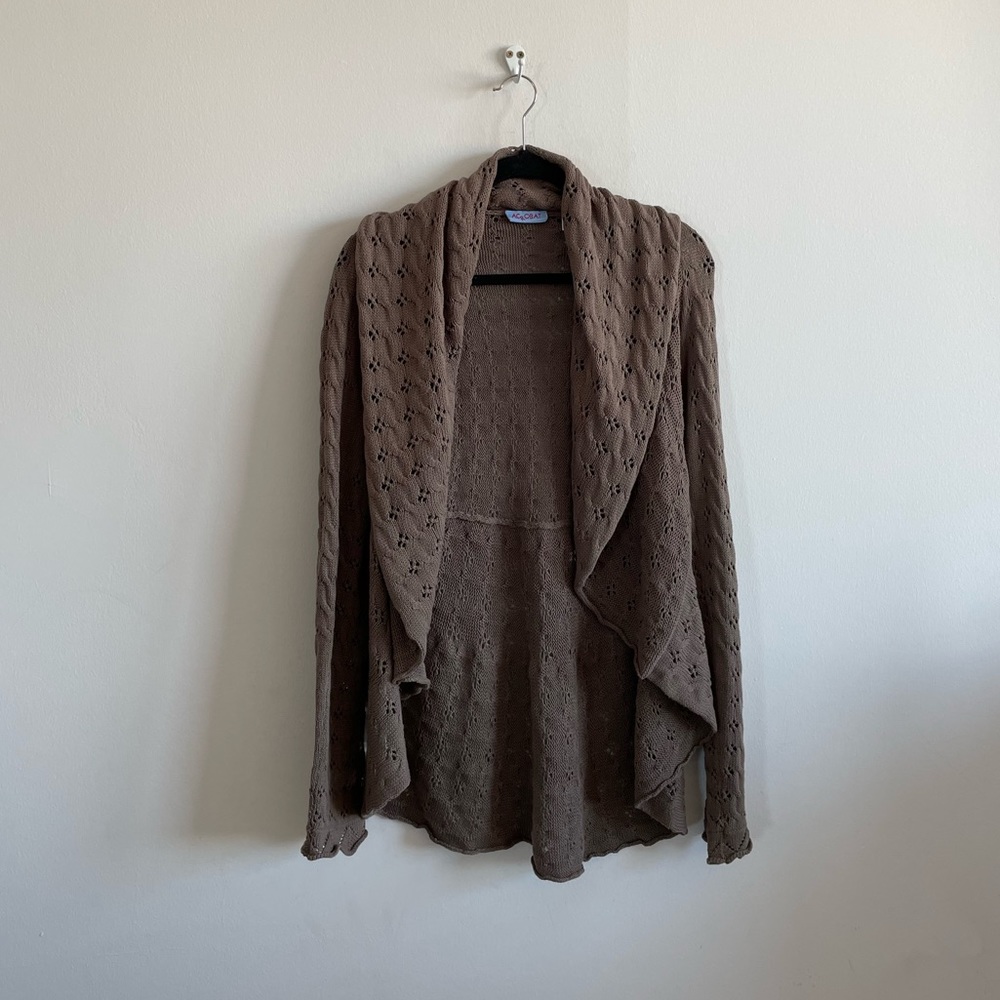 Acrobat Eyelet Knit Cadigan Sweater